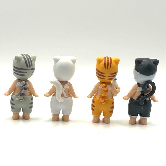 Lot of 4 Sonny Angel Cat Live Series Mini Figures, New - Picture 2 of 5